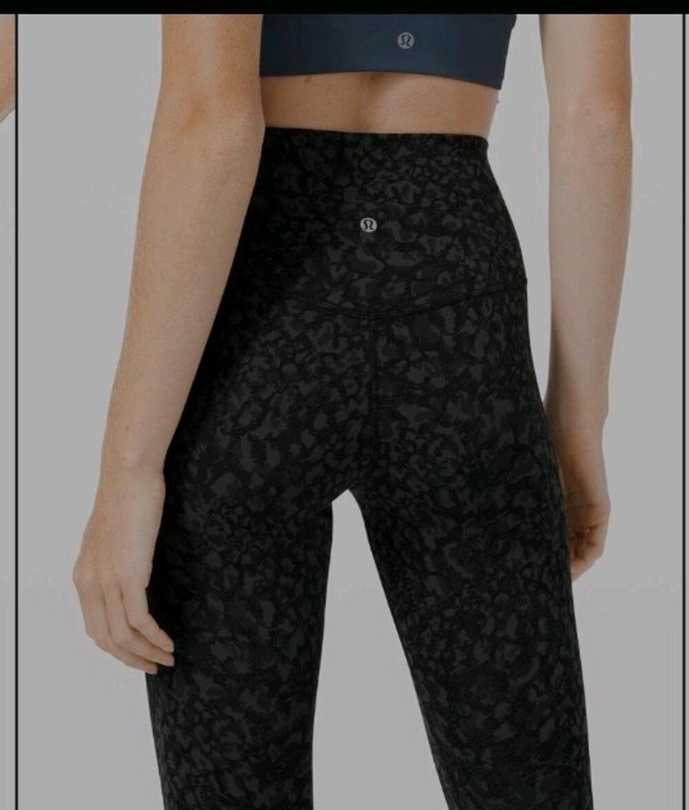 Lululemon Align Pant II 25" Wild Thing Camo Deep Coal Multi Size 2
